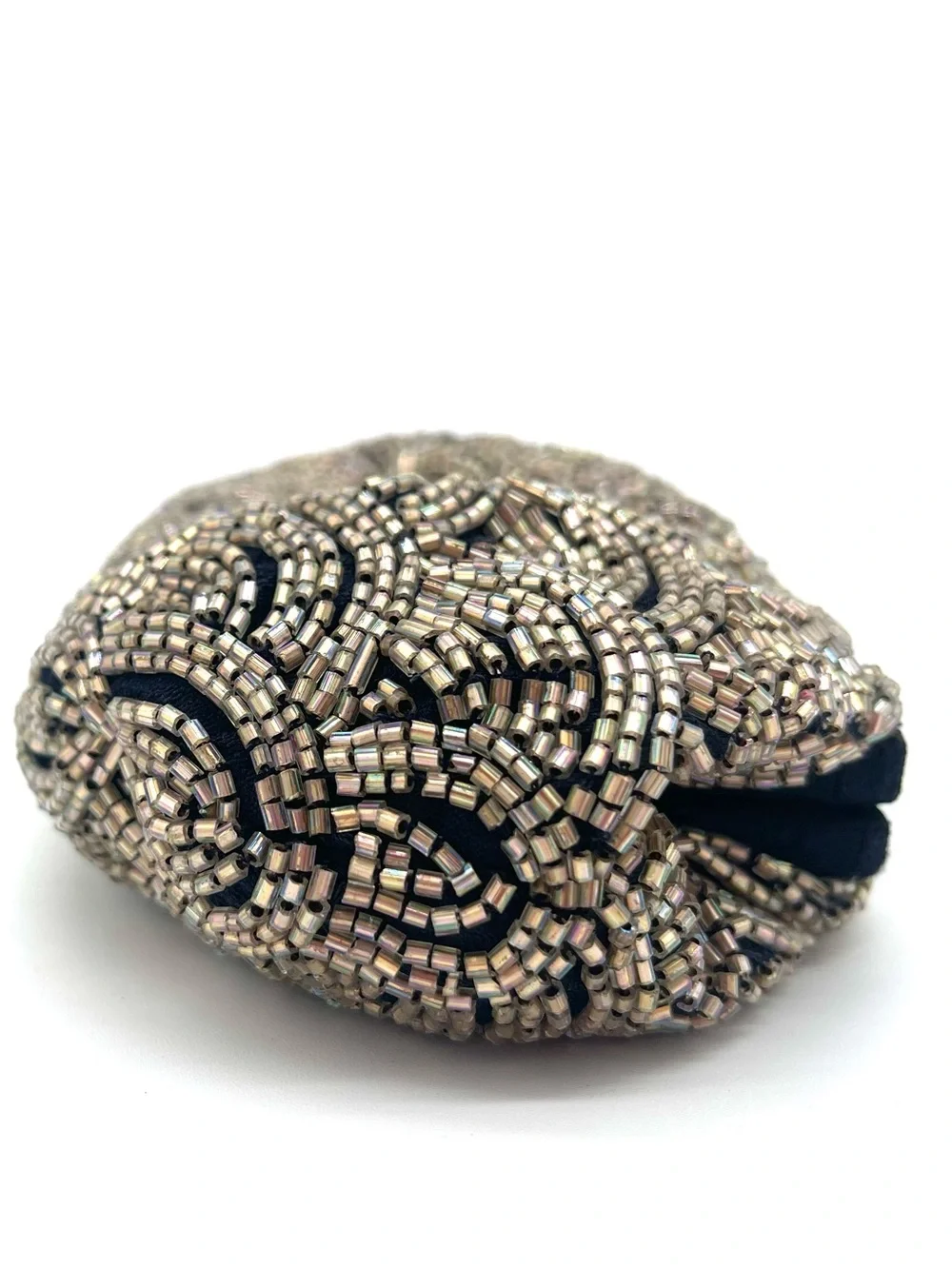 Anthropologie Miss Albright Beaded Evening Clutch Clamshell Chain Strap NWT